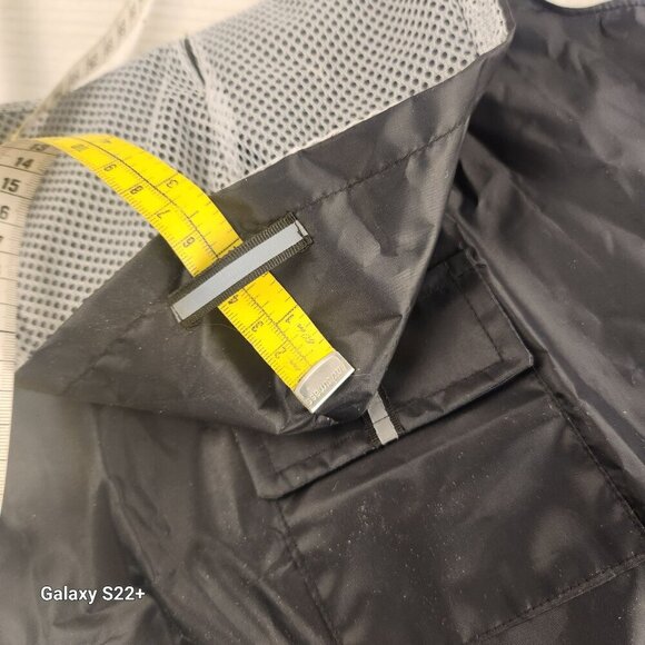 Dog Raincoat With Reflective Strip Black Nylon Mesh Lining Hook & Closure - Picture 8 of 11